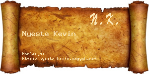 Nyeste Kevin névjegykártya