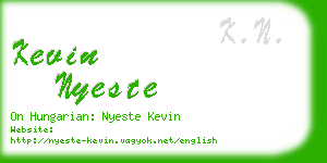 kevin nyeste business card